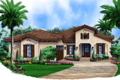 Mediterranean House Plan #1018-00205 Elevation Photo