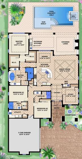Floorplan 1 for House Plan #1018-00205