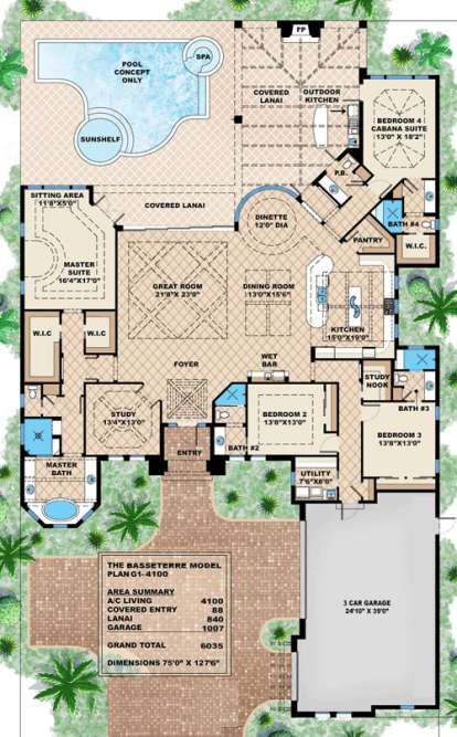 Floorplan1 for House Plan #1018-00206