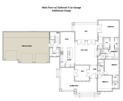 Main Floor w/ 3-Car Garage Option for House Plan #9401-00086