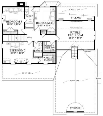 Floorplan 2 for House Plan #7922-00224