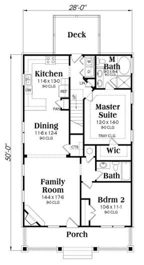 Main Floor for House Plan #009-00228
