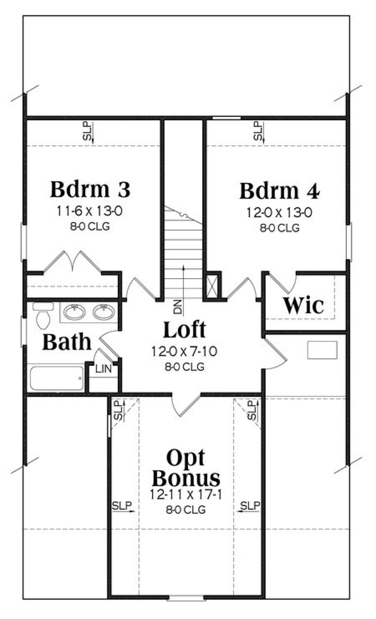 Second Floor for House Plan #009-00228