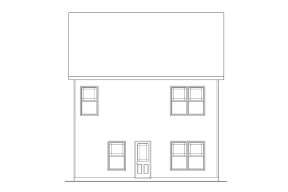 Narrow Lot House Plan #009-00229 Elevation Photo
