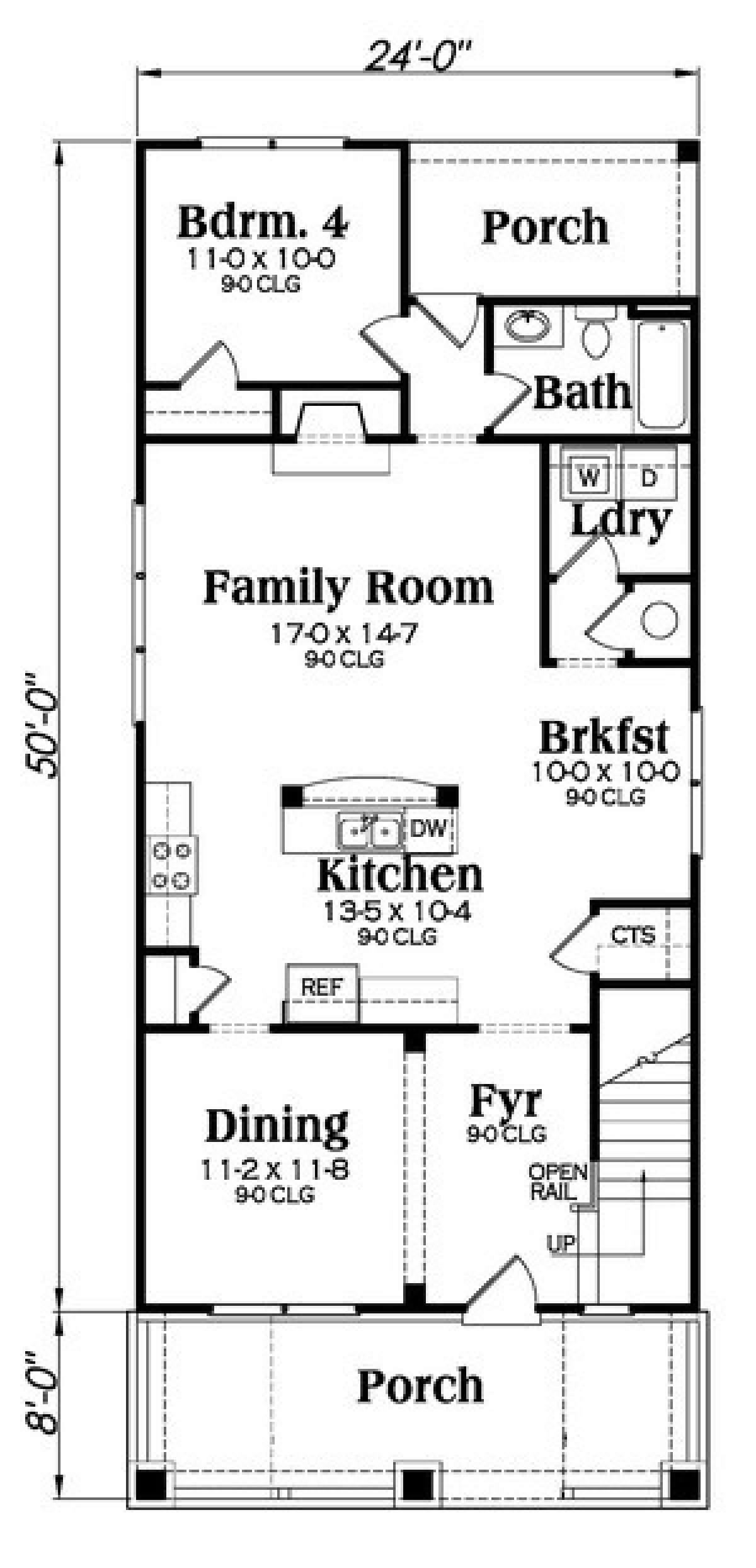 Main Floor for House Plan #009-00230