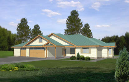 Ranch House Plan #039-00329 Elevation Photo