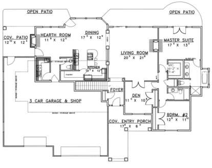 Main Floor for House Plan #039-00329