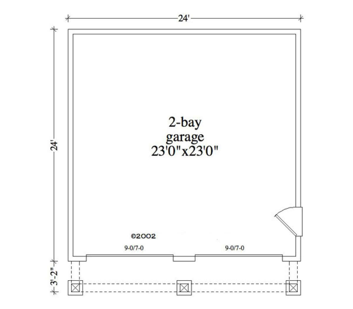 Garage Floor Plan for House Plan #957-00068