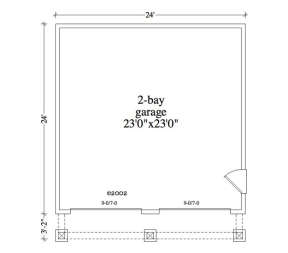 Garage Floor Plan for House Plan #957-00068