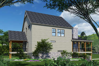 Mountain Rustic House Plan #5458-00069 Elevation Photo