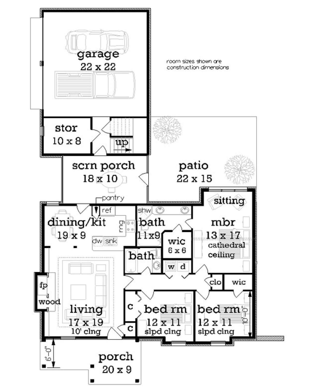 Floorplan 1 for House Plan #048-00226