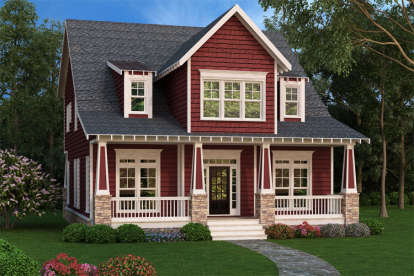 Bungalow House Plan #009-00232 Elevation Photo