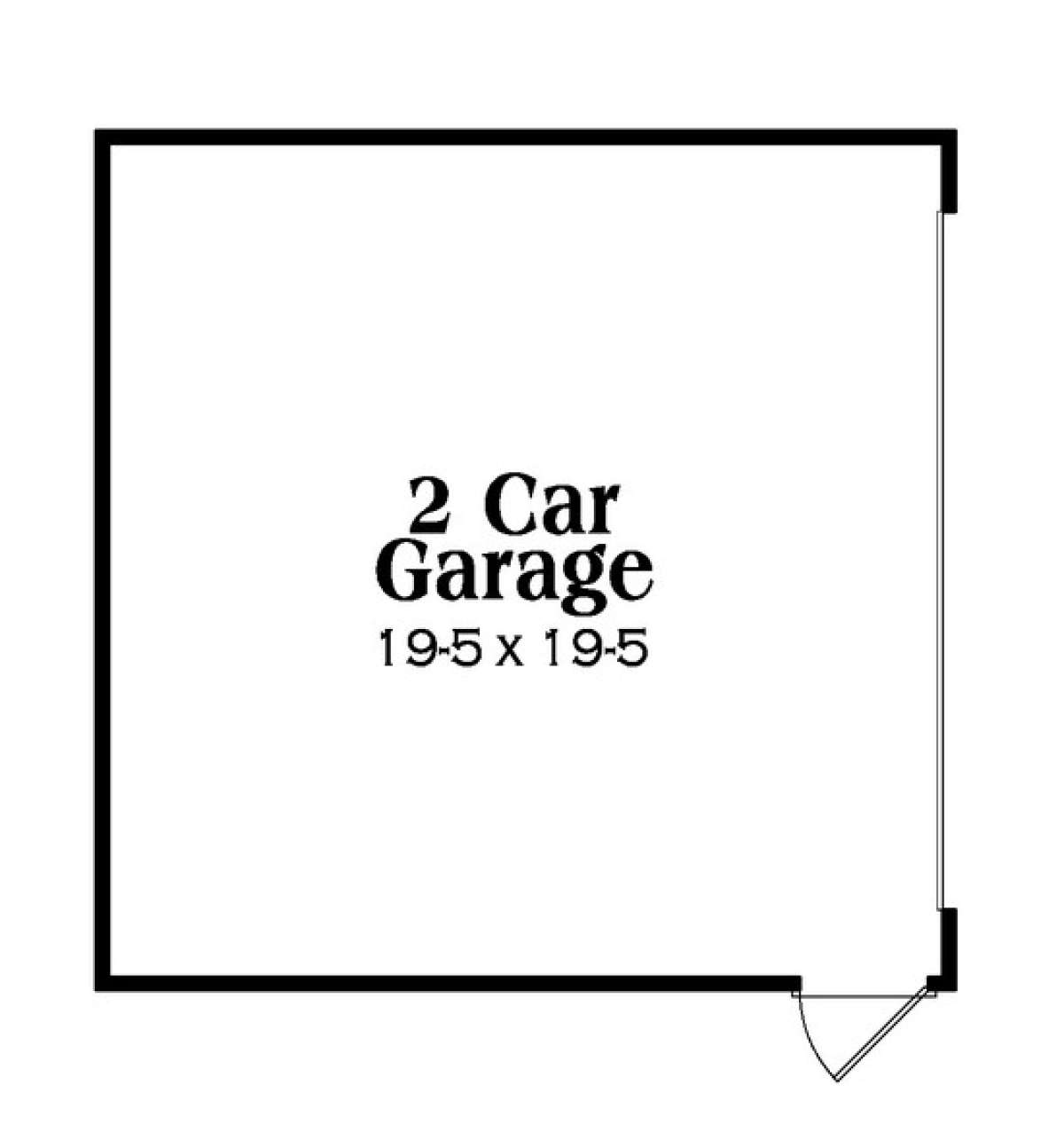 Garage Floor Plan for House Plan #009-00232