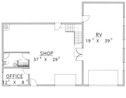 Garage Floor for House Plan #039-00330