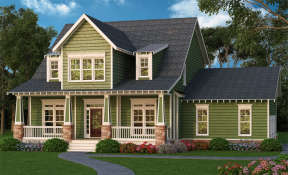 Craftsman House Plan #009-00235 Elevation Photo