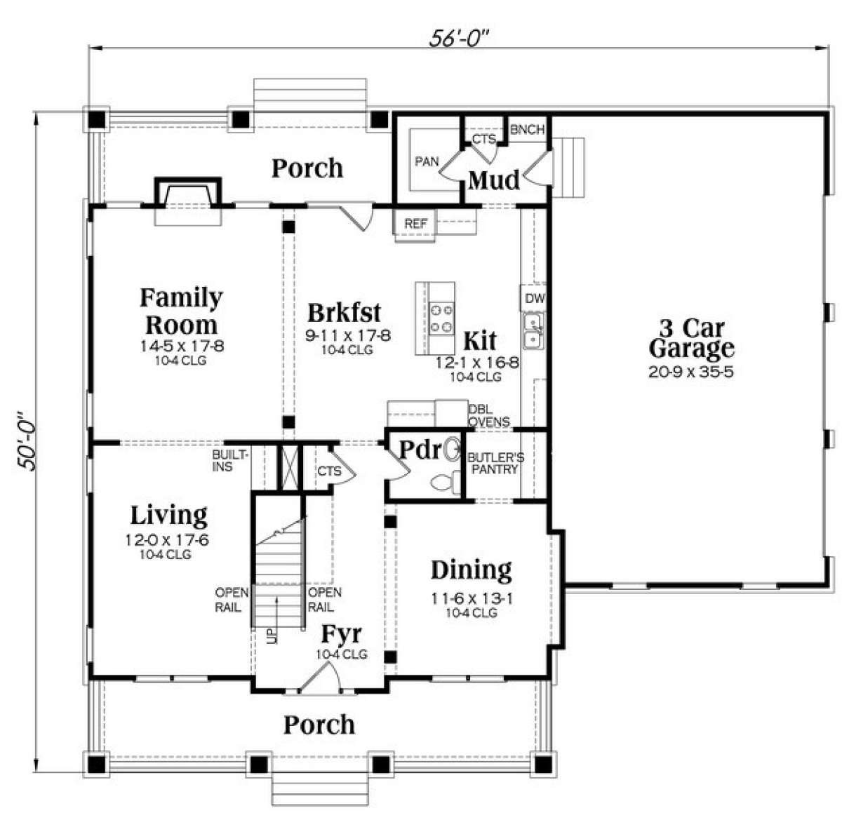 Main Floor for House Plan #009-00235
