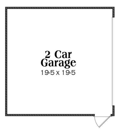2-car garage floor plan. House Plan # 009-00237 Garage Floor Plan Floor Plan Drawing by America's Best House Plans, Inc.
