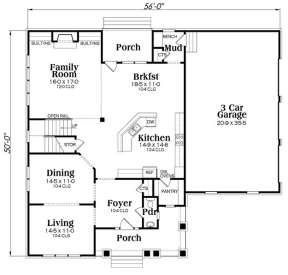 Main Floor for House Plan #009-00238