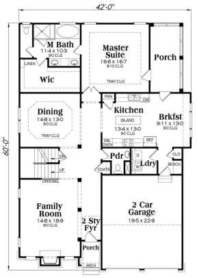 Main Floor for House Plan #009-00239