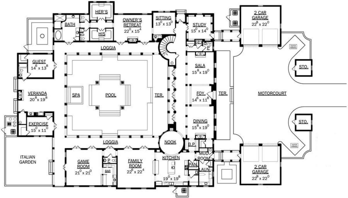 Floorplan 1 for House Plan #3978-00007