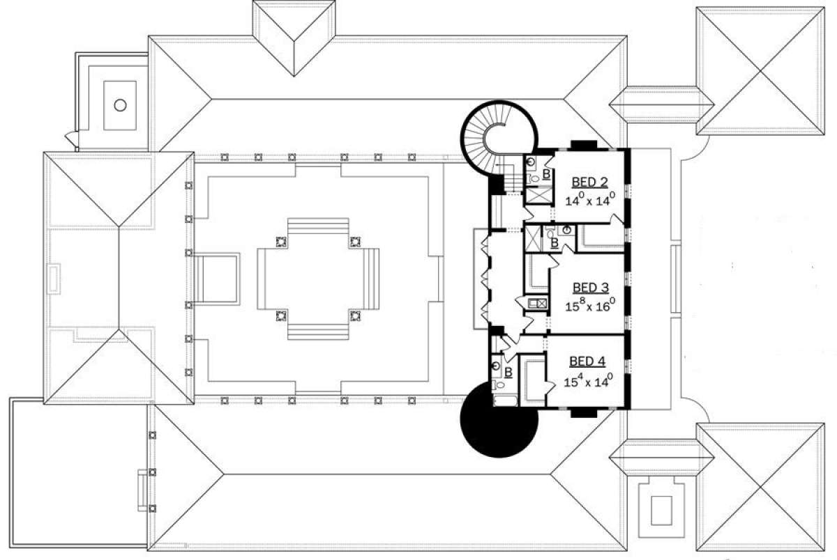 Floorplan 2 for House Plan #3978-00007