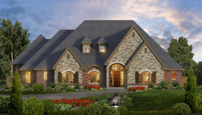 3 Bed, 2 Bath, 4461 Square Foot House Plan - #5445-00220