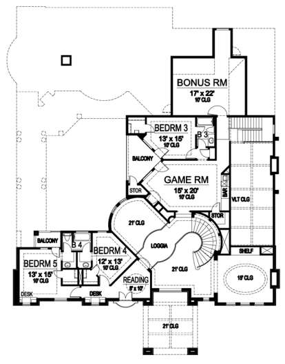 Floorplan 2 for House Plan #5445-00221