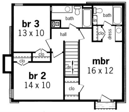 Floorplan 2 for House Plan #048-00070
