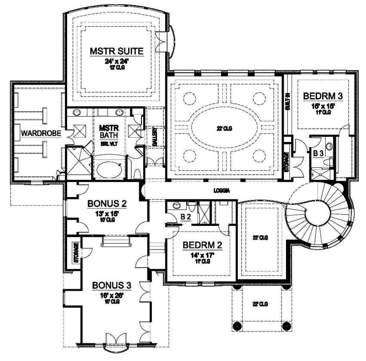 Floorplan 2 for House Plan #5445-00222