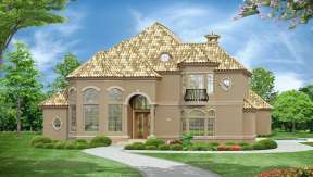 Luxury House Plan #5445-00223 Elevation Photo