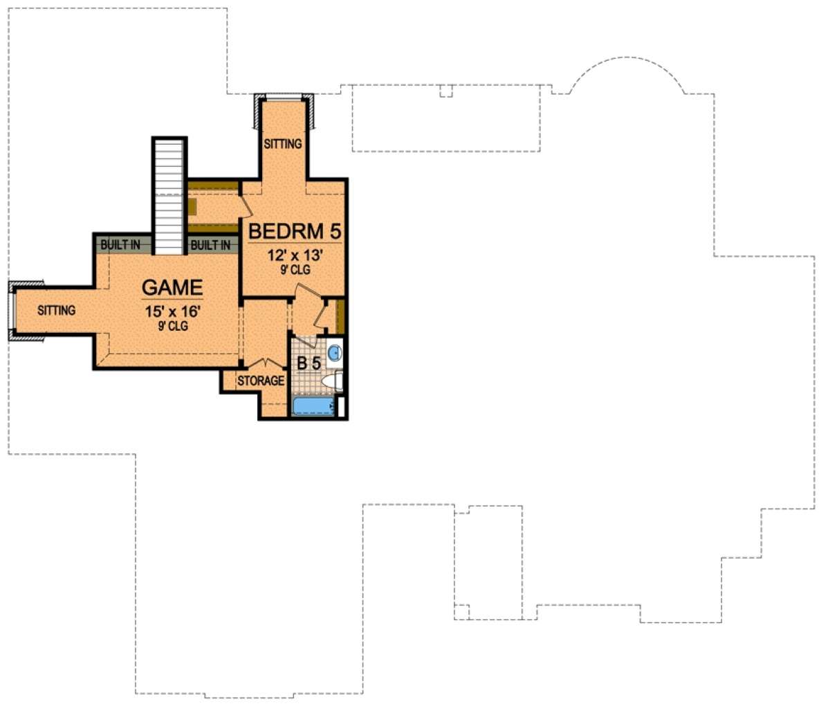 Floorplan 2 for House Plan #5445-00224