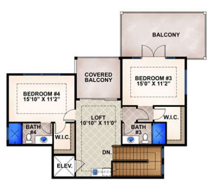 Second Floor for House Plan #5565-00012