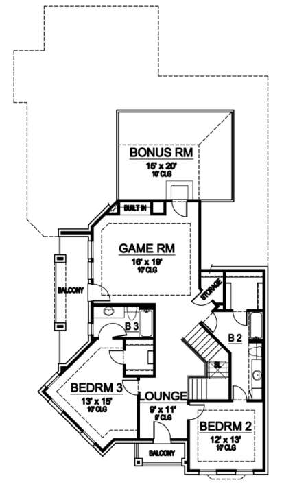 Floorplan 2 for House Plan #5445-00225