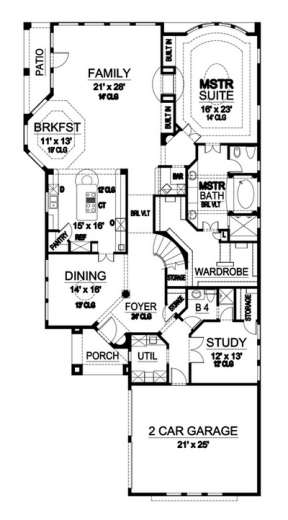 Floorplan 1 for House Plan #5445-00227
