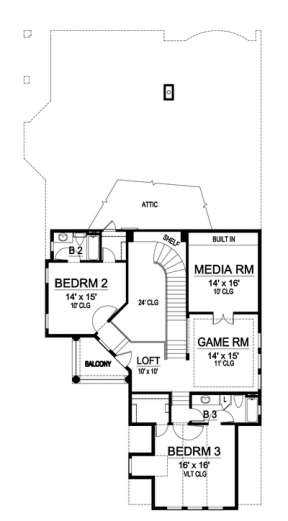 Floorplan 2 for House Plan #5445-00227