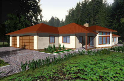 Ranch House Plan #039-00331 Elevation Photo
