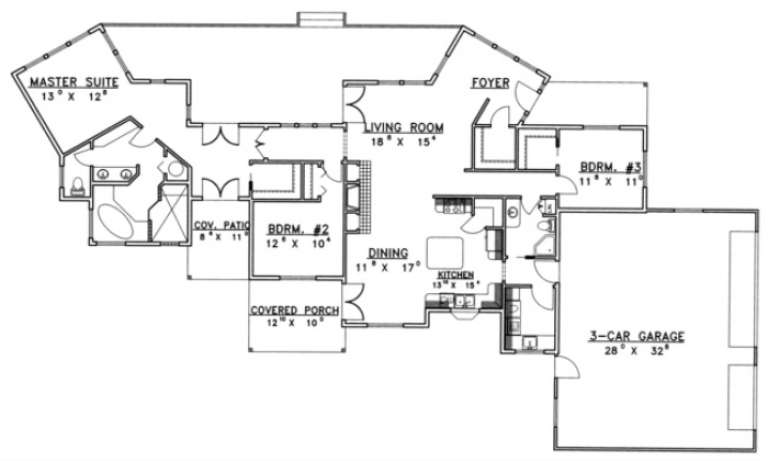 House Plan House Plan #1665 Drawing 1