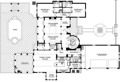 Floorplan 1 for House Plan #3978-00010