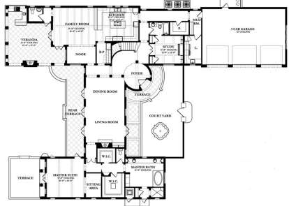 Floorplan 1 for House Plan #3978-00011