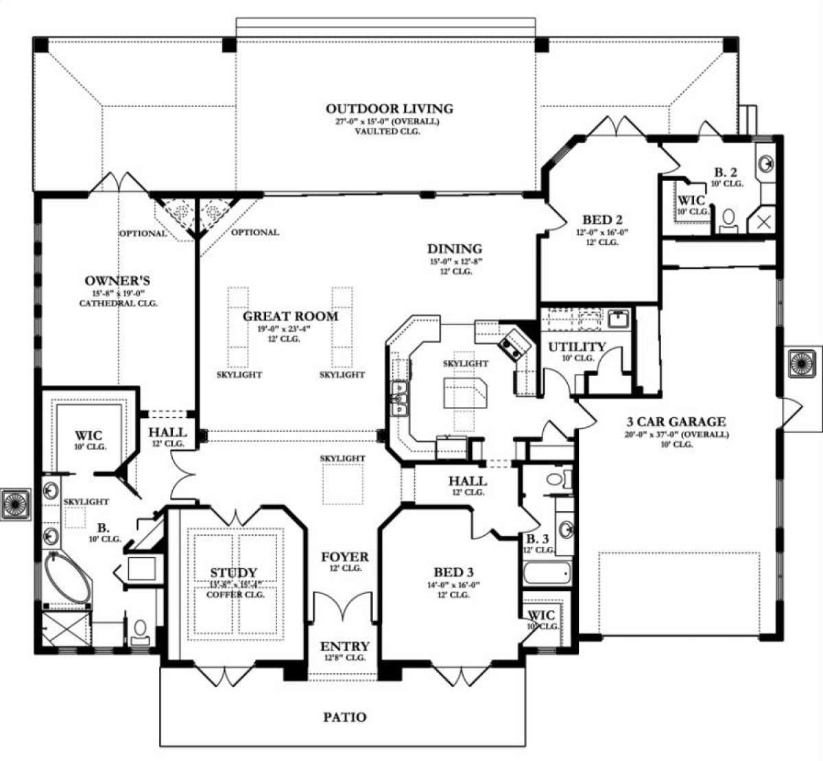 Floorplan 1 for House Plan #3978-00015