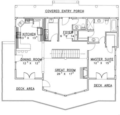 First Floor for House Plan #039-00332