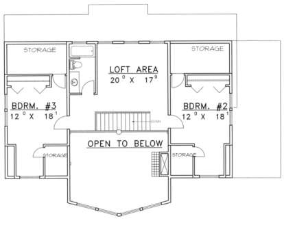 Second Floor for House Plan #039-00332