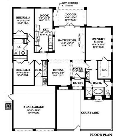 Floorplan1 for House Plan #3978-00018