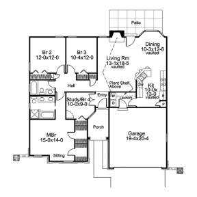 Floorplan 1 for House Plan #5633-00220