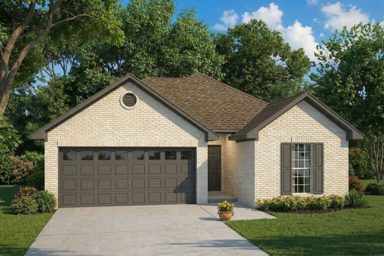 House Plan House Plan #16668 Angled Front Elevation