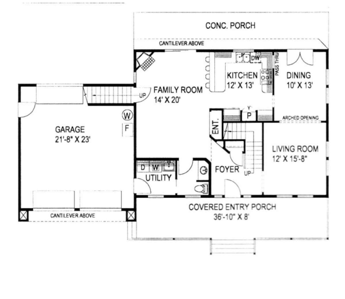 First Floor for House Plan #039-00333