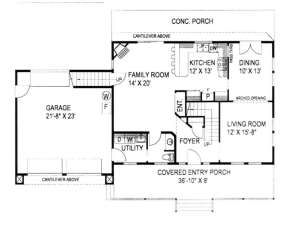 First Floor for House Plan #039-00333