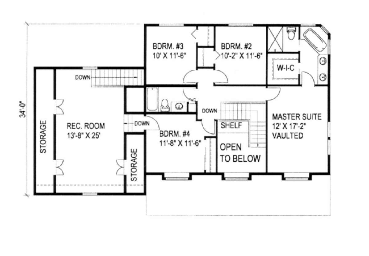 Second Floor for House Plan #039-00333
