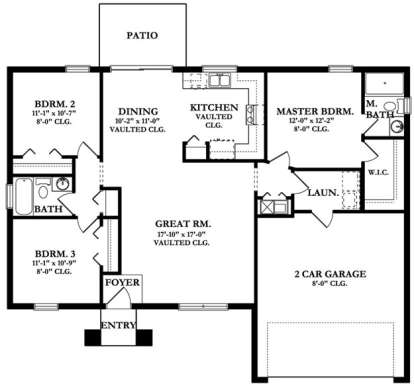 Floorplan 1 for House Plan #3978-00026
