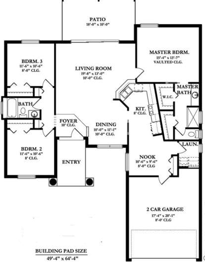 Floorplan 1 for House Plan #3978-00027